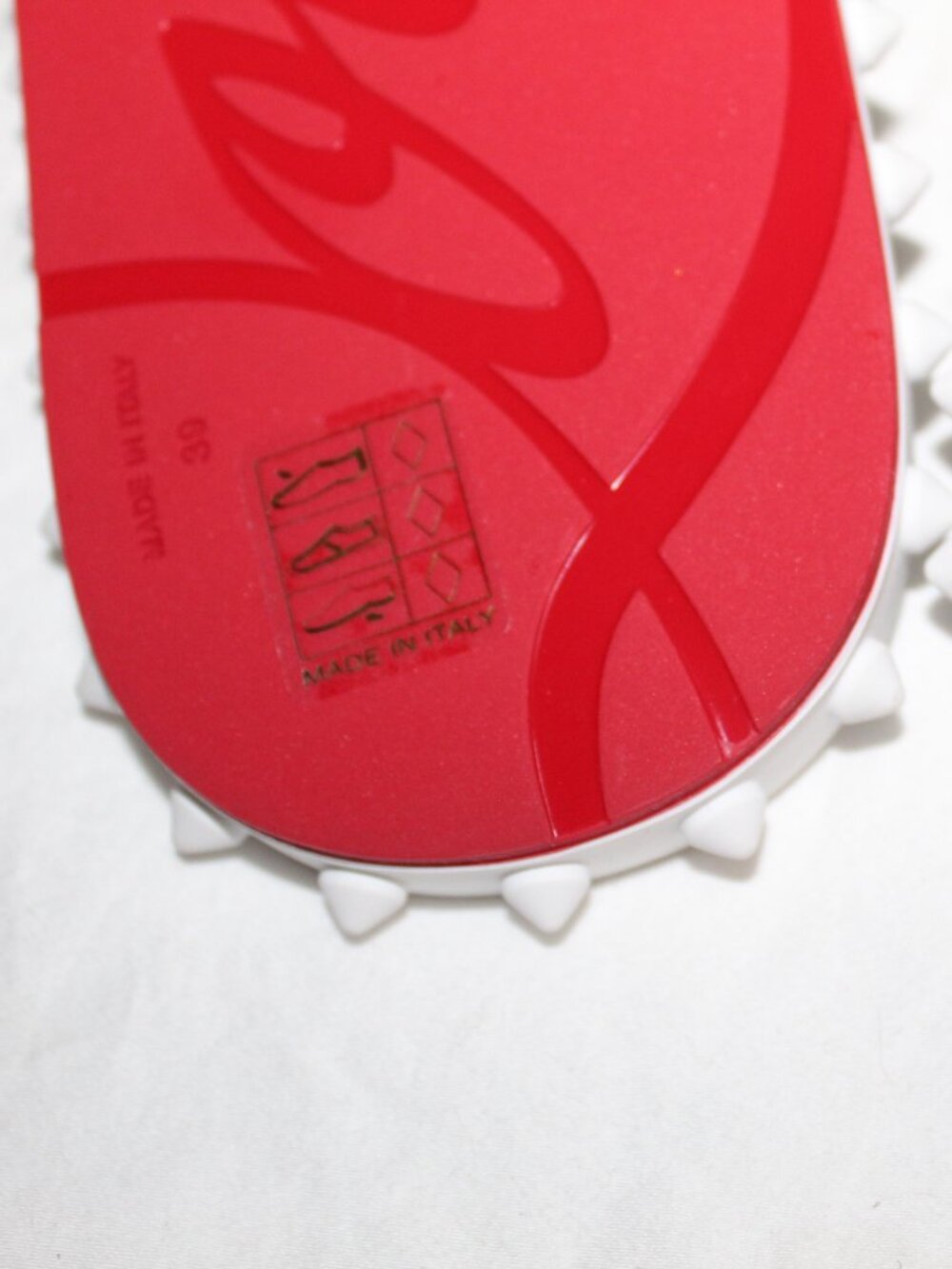 NWB Christian Louboutin Super Loubi Flip Flops Spiked Sandals Slip Ons Slide 39 - Picture 3 of 7